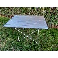 Campingtisch Falttisch Alutisch MAXI 68x46x41cm mit Tasche Picknicktisch Tisch silber