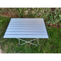 Campingtisch Falttisch Alutisch MAXI 68x46x41cm mit Tasche Picknicktisch Tisch silber