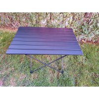Campingtisch Falttisch Alutisch MAXI 68x46x41cm mit Tasche Picknicktisch Tisch schwarz