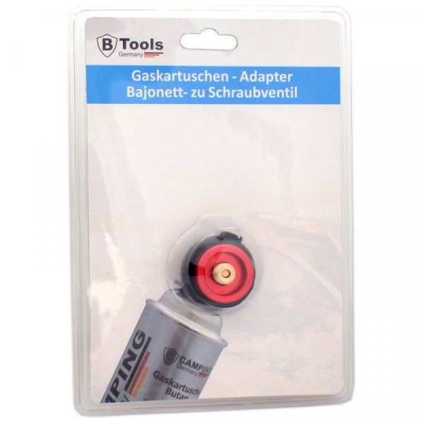 Gaskartuschen-Adapter Bajonett- zu Schraubventil